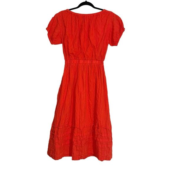 Lost + Wander Strawberry Waves Short Sleeve Red Midi Dress SMALL - Picture 3 of 9